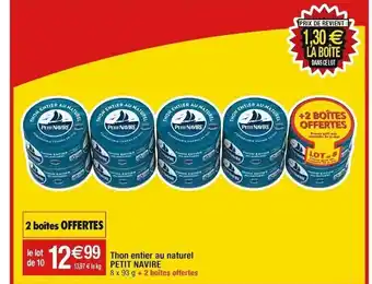 Cora x Carrefour Thon entier au naturel offre