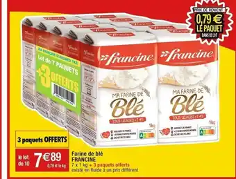Cora x Carrefour Farine de blé FRANCINE offre