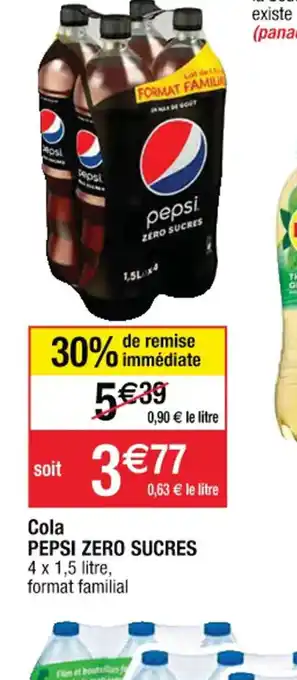 Cora x Carrefour Cola PEPSI ZERO SUCRES offre