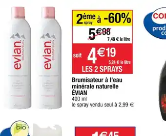 Cora x Carrefour Brumisateur à l'eau minérale naturelle offre