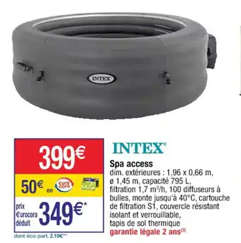 Cora x Carrefour INTEX Spa access offre