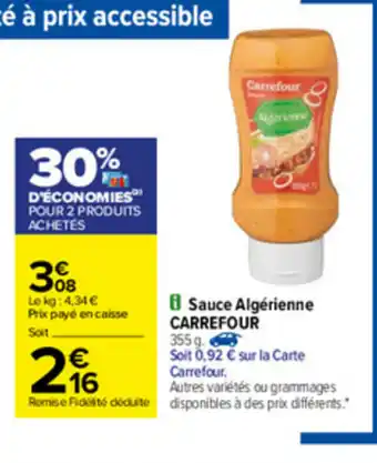 Carrefour Sauce Algerienne Carrefour offre
