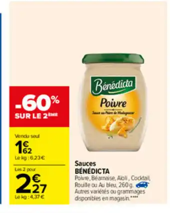 Carrefour Sauces Bénédicta offre