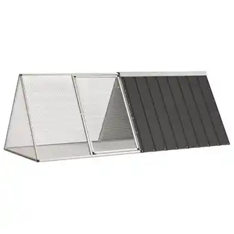 Truffaut Vidaxl - cage pour lapin anthracite 201,5x80,5x71 cm acier galvanisé offre