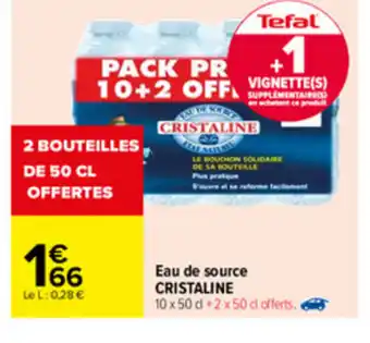 Carrefour Eau de source Cristaline offre