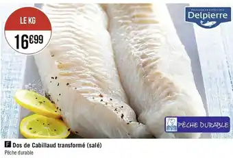 Dos de cabillaud transformé (salé)