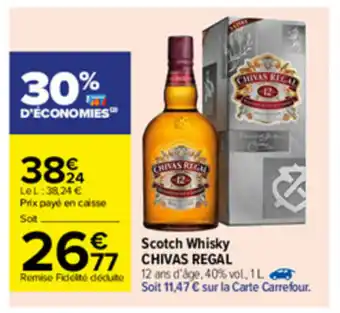 Carrefour Scotch Whisky Chivas Regal offre