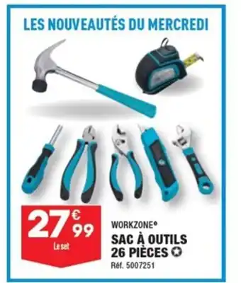 ALDI WORKZONE SAC À OUTILS 26 PIÈCES offre