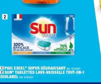 ALDI 2 SUN TABLETTES LAVE-VAISSELLE TOUT-EN-1 ECOLABEL Ref. 5003994 offre