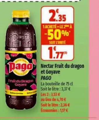 pago Nectar Fruit du dragon et Goyave PAGO