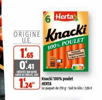Knacki 100% Poulet Herta