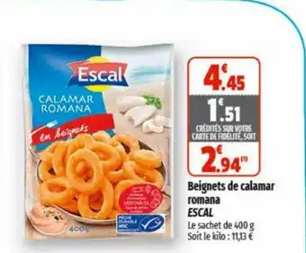 Beignets de calamar romana ESCAL