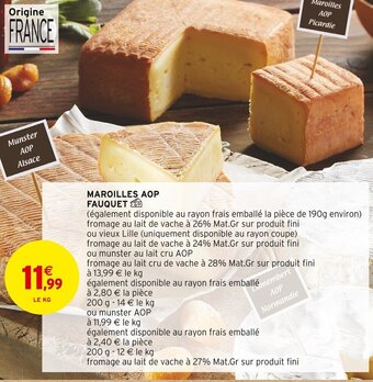 Intermarché MAROILLES AOP FAUQUET offre
