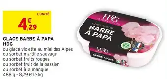 Intermarché GLACE BARBE À PAPA HG offre