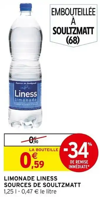 Intermarché LIMONADE LINESS SOURCES DE SOULTZMATT offre