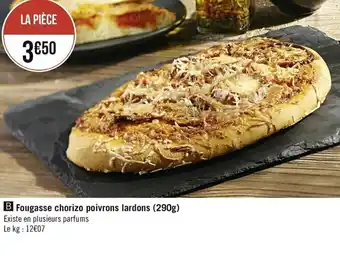 Casino Supermarchés Fougasse chorizo poivrons lardons offre