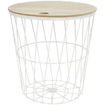 Action Table d'appoint et panier en fil offre
