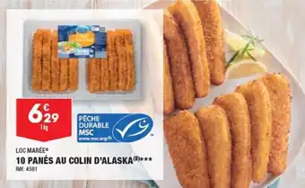 ALDI LOC MARÉE 10 PANÉS AU COLIN D'ALASKA (B)*** offre