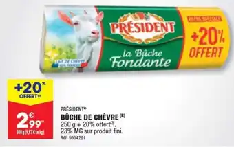 ALDI PRÉSIDENT BÛCHE DE CHÈVRE (B) offre