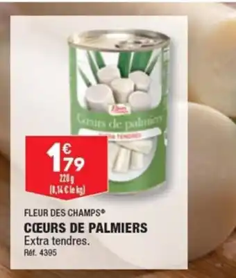 ALDI FLEUR DES CHAMPS CŒURS DE PALMIERS offre