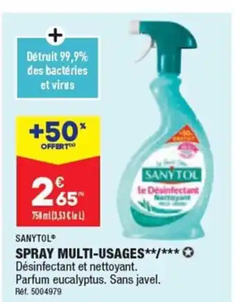 ALDI SANYTOL SPRAY MULTI-USAGES**/**** offre