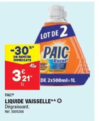 ALDI PAIC LIQUIDE VAISSELLE*** offre