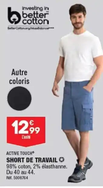 ALDI ACTIVE TOUCH SHORT DE TRAVAIL offre