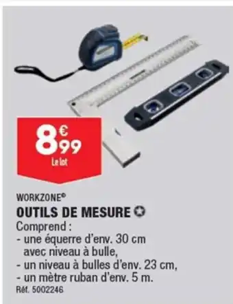 ALDI WORKZONE OUTILS DE MESURE offre