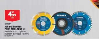 ALDI FERREX JEU DE DISQUES POUR MEULEUSE offre