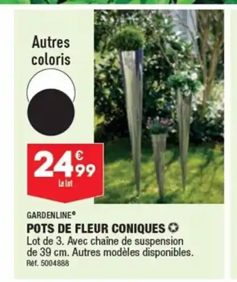 ALDI GARDENLINE POTS DE FLEUR CONIQUES offre