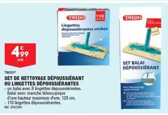 ALDI TWIDO SET DE NETTOYAGE DÉPOUSSIÉRANT OU LINGETTES DÉPOUSSIÉRANTES offre