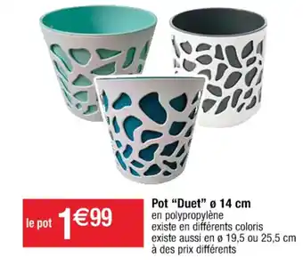 Pot "Duet" Ø 14 Pot "Duet" Ø 14 cm en polypropylène
