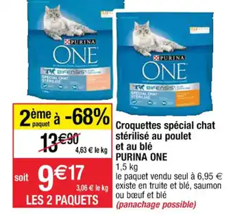 Cora x Carrefour Croquettes spécial chat stérilisé au poulet et au blé PURINA ONE offre
