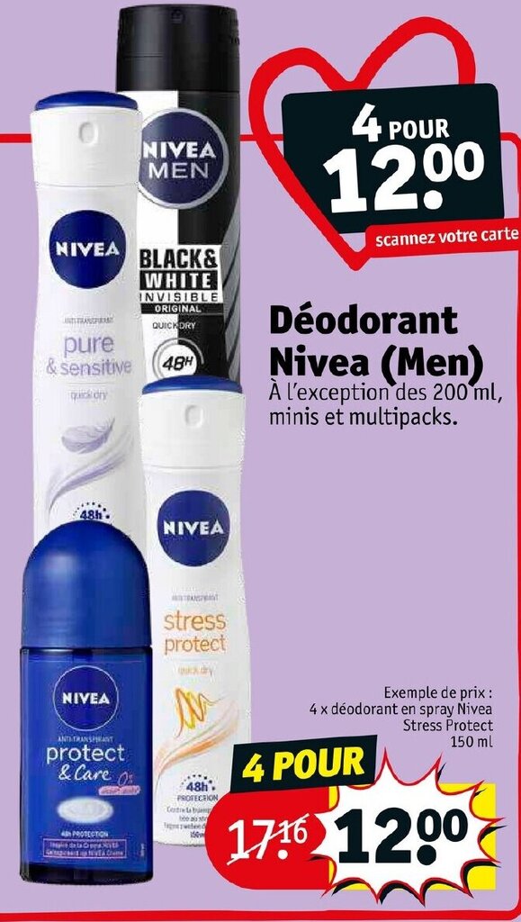 Promo Déodorant Nivea (Men) chez Kruidvat