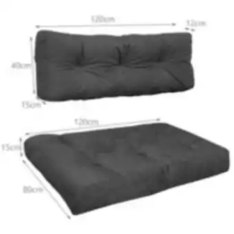 Vounot lot de 2 coussins pour palettes en bois gris