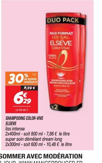 Netto SHAMPOOING COLOR-VIVE ELSEVE offre