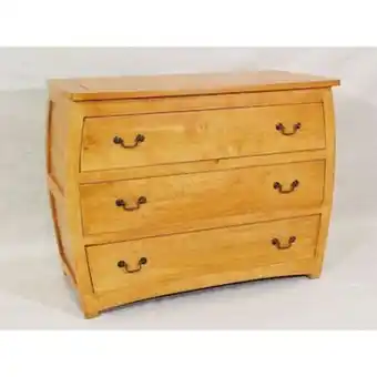 Pier Import Commode galbée 3 tiroirs hévéa 103x53x80cm tradition offre