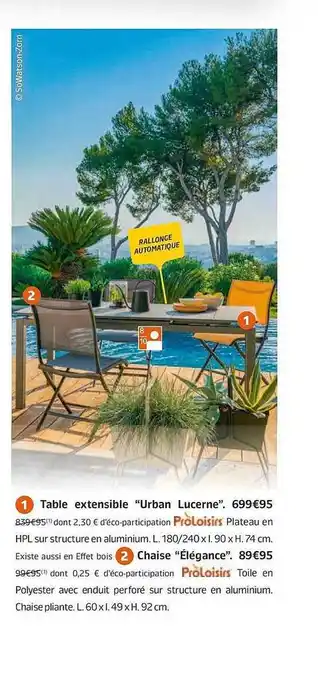 Jardiland Table Extensible offre