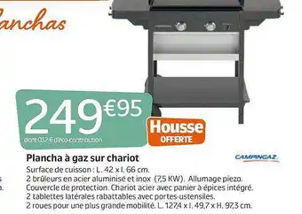 Jardiland Plancha à Gaz Sur Chariot Campingaz offre
