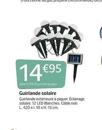 Jardiland Guirlande Solaire offre