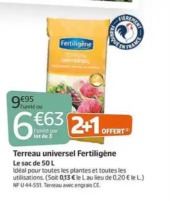 Jardiland Terreau Universel Fertiligène offre