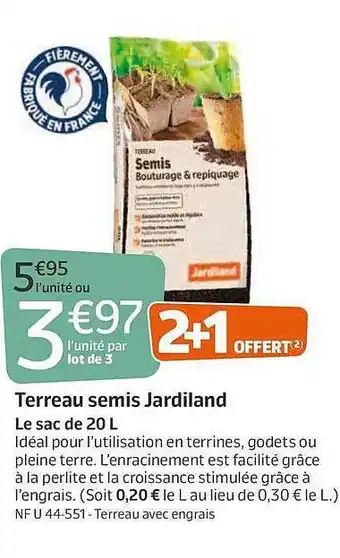 Jardiland Terreau Semis Jardiland offre