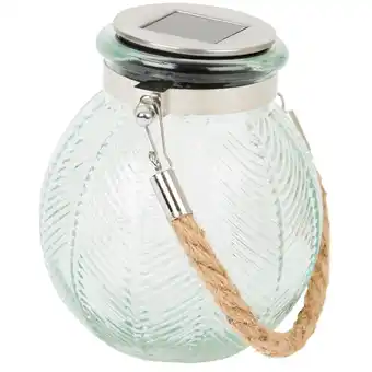 Action White label lampe solaire avec anse en jute offre