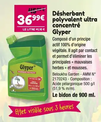 Glyper désherbant polyvalent ultra concentré