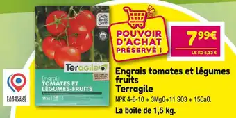 Terragile engrais tomates et légumes fruits
