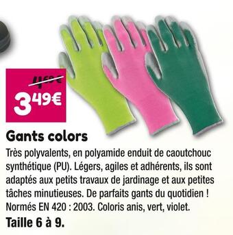 Point Vert Gants colors offre