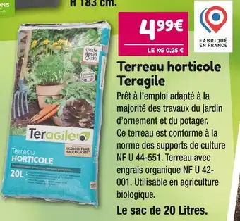 Point Vert Teragile terreau horticole offre