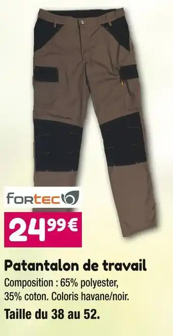 Point Vert Fortec pantalon de travail offre