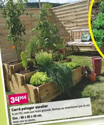Carré potager escalier