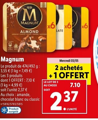 Lidl MAGNUM offre